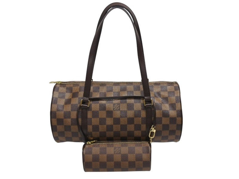 極美品 LOUIS VUITTON ルイヴィトン ハンドバッグ パピヨン30 ダミエキャンバス N51303 ブラウン ゴールド金具 中古 4b005251
