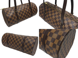 極美品 LOUIS VUITTON ルイヴィトン ハンドバッグ パピヨン30 ダミエキャンバス N51303 ブラウン ゴールド金具 中古 4b005251