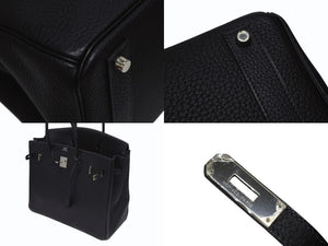 極美品 HERMES エルメス Haut a Courroies オータクロア36 ハンドバッグ トゴ ブルーインディゴ シルバー金具 □I刻印 中古 4b005255
