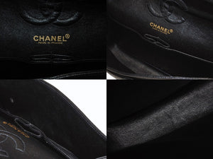 極美品 CHANEL シャネル マトラッセ23 Wフラップ Wチェーン ショルダーバッグ 7番台 キャビアスキン ココマーク ブラック ゴールド金具 中古 4b005256