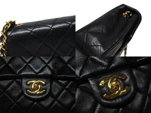 Load image into Gallery viewer, 極美品 CHANEL シャネル ミニマトラッセ 17 チェーンショルダーバッグ 1番台 ラムスキン ココマーク ブラック ゴールド金具 中古 4b005257