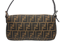 Load image into Gallery viewer, FENDI フェンディ ハンドバッグ ズッカ柄 マンマバケット ブラウン キャンバス レザー 26424 シルバー金具 美品 中古 4b005261