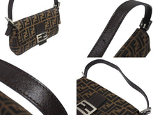 Load image into Gallery viewer, FENDI フェンディ ハンドバッグ ズッカ柄 マンマバケット ブラウン キャンバス レザー 26424 シルバー金具 美品 中古 4b005261