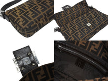 Load image into Gallery viewer, FENDI フェンディ ハンドバッグ ズッカ柄 マンマバケット ブラウン キャンバス レザー 26424 シルバー金具 美品 中古 4b005261