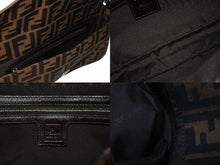 Load image into Gallery viewer, FENDI フェンディ ハンドバッグ ズッカ柄 マンマバケット ブラウン キャンバス レザー 26424 シルバー金具 美品 中古 4b005261