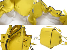 Load image into Gallery viewer, 極美品 LOEWE ロエベ ハンモック ミニ ハンドバッグ ショルダーバッグ 052123 スペイン製 レザー イエロー ブラック 中古 4b005266