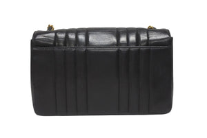 極美品 CHANEL シャネル マドモアゼル22 Sフラップ Sチェーンショルダーバッグ 2番台 ココマーク ラムスキン ブラック 中古 4b005267