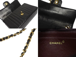極美品 CHANEL シャネル マドモアゼル22 Sフラップ Sチェーンショルダーバッグ 2番台 ココマーク ラムスキン ブラック 中古 4b005267