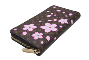 未使用 ルイヴィトン ルイヴィトン LV×TM ジッピー・ウォレット 長財布 村上隆 M13433 ブラウンピンク 中古 4b005279 