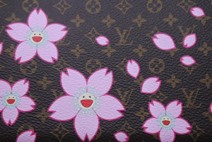 未使用 ルイヴィトン ルイヴィトン LV×TM ジッピー・ウォレット 長財布 村上隆 M13433 ブラウンピンク 中古 4b005279 