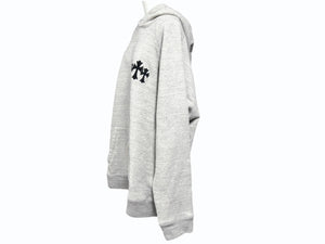 極美品 CHROME HEARTS クロムハーツ 25SS セメタリークロスパッチ プルオーバーフーディー パーカー サイズXXL グレー 中古 4b005280