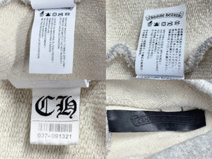 極美品 CHROME HEARTS クロムハーツ 25SS セメタリークロスパッチ プルオーバーフーディー パーカー サイズXXL グレー 中古 4b005280