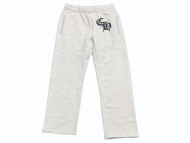 極美品 CHROME HEARTS クロムハーツ Y NOT スウェットパンツ サイズL CHロゴパッチ スクロールラベルロゴ グレー 25SS 中古 4b005281