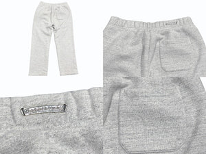 極美品 CHROME HEARTS クロムハーツ Y NOT スウェットパンツ サイズL CHロゴパッチ スクロールラベルロゴ グレー 25SS 中古 4b005281