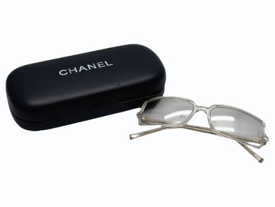 CHANEL シャネル クリアサングラス 5043-B c.660/6I サイズ55◻︎16 135 スクエア ココマーク ラインストーン 美品 中古 4b005288