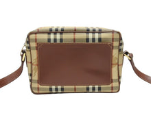 Load image into Gallery viewer, 極美品 BURBERRY バーバリー ショルダーバッグ ノバチェック ベージュ ブラウン PVC ゴールド金具 中古 4b005298