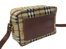 Load image into Gallery viewer, 極美品 BURBERRY バーバリー ショルダーバッグ ノバチェック ベージュ ブラウン PVC ゴールド金具 中古 4b005298
