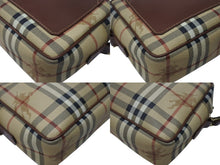 Load image into Gallery viewer, 極美品 BURBERRY バーバリー ショルダーバッグ ノバチェック ベージュ ブラウン PVC ゴールド金具 中古 4b005298