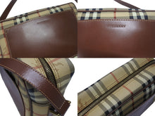 Load image into Gallery viewer, 極美品 BURBERRY バーバリー ショルダーバッグ ノバチェック ベージュ ブラウン PVC ゴールド金具 中古 4b005298