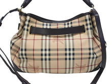 Load image into Gallery viewer, BURBERRY バーバリー ノバチェック 2WAY ハンドバッグ ベージュ ブラウン PVC レザー ショルダー 3742238 ゴールド金具 美品 中古 4b005299