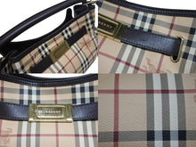 Load image into Gallery viewer, BURBERRY バーバリー ノバチェック 2WAY ハンドバッグ ベージュ ブラウン PVC レザー ショルダー 3742238 ゴールド金具 美品 中古 4b005299