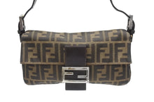 Load image into Gallery viewer, FENDI フェンディ ハンドバッグ ズッカ柄 マンマバケット ブラウン キャンバス レザー 26424 シルバー金具 美品 中古 4b005301
