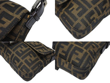 Load image into Gallery viewer, FENDI フェンディ ハンドバッグ ズッカ柄 マンマバケット ブラウン キャンバス レザー 26424 シルバー金具 美品 中古 4b005301
