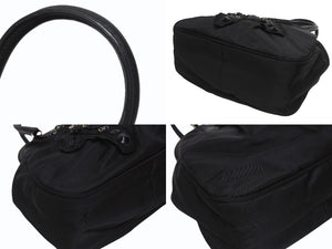 PRADA プラダ BearLogo ベアロゴ ハンドバッグ トライアングルロゴ 2020s ナイロン レザー ビジュー ブラック 美品 中古 4b005303