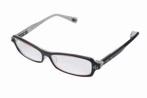 極美品 CHROME HEARTS クロムハーツ COOZE-A 伊達眼鏡 アイウェア サイズ53□14-140 CHプラス CHクロス ダークブラウン 中古 4b005305