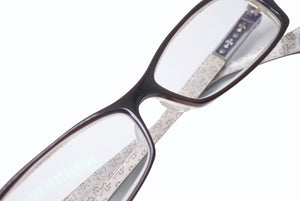 極美品 CHROME HEARTS クロムハーツ COOZE-A 伊達眼鏡 アイウェア サイズ53□14-140 CHプラス CHクロス ダークブラウン 中古 4b005305