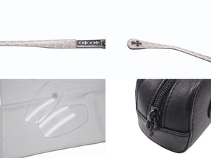 極美品 CHROME HEARTS クロムハーツ COOZE-A 伊達眼鏡 アイウェア サイズ53□14-140 CHプラス CHクロス ダークブラウン 中古 4b005305