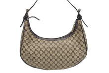 Load image into Gallery viewer, CELINE セリーヌ マカダム柄 ワンショルダーバッグ ベージュ ハンドバッグ キャンバス レザー ロゴ ゴールド金具 美品 中古 4b005307
