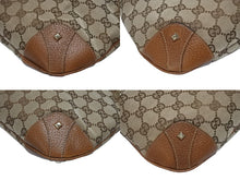 Load image into Gallery viewer, 極美品 GUCCI グッチ ハンドバッグ ワンショルダーバッグ 120888 GGキャンバス レザー ベージュ ゴールド金具 中古 4b005308