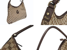 Load image into Gallery viewer, 極美品 GUCCI グッチ ワンショルダーバッグ ハンドバッグ 130737 GGキャンバス レザー ベージュ ブラウン ゴールド金具 中古 4b005312