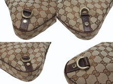 Load image into Gallery viewer, 極美品 GUCCI グッチ ワンショルダーバッグ ハンドバッグ 130737 GGキャンバス レザー ベージュ ブラウン ゴールド金具 中古 4b005312