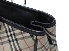 Load image into Gallery viewer, BURBERRY バーバリー ハンドバッグ トートバッグ ノバチェック レザー キャンバス ベージュ 美品 中古 4b005315