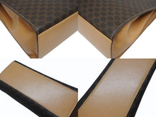 Load image into Gallery viewer, CELINE セリーヌ ハンドバッグ ショルダーバッグ 2WAY M 14 マカダム柄 PVC レザー ブラウン ゴールド金具 美品 中古 4b005319