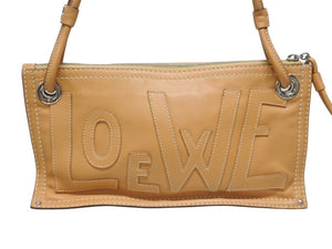 極美品 LOEWE ロエベ アナグラム ミニトートバッグ ショルダーバッグ 310602 レザー ブラウン シルバー金具 中古 4b005322