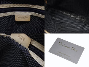 CHRISTIAN DIOR クリスチャンディオール トロッター ミニハンドバッグ MC0053 キャンバス レザー ベージュ 美品 中古 4b005324