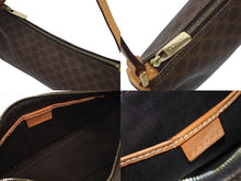 Load image into Gallery viewer, CELINE セリーヌ ワンショルダーバッグ ホーボー ミニハンドバッグ アクセサリーポーチ マカダム柄 ブラウン 美品 中古 4b005330