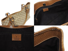 Load image into Gallery viewer, 極美品 GUCCI グッチ ハンドバッグ トートバッグ 113015 GGキャンバス レザー ベージュ シルバー金具 中古 4b005331