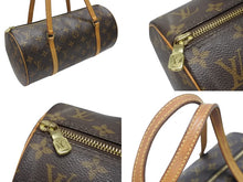 Load image into Gallery viewer, LOUIS VUITTON ルイヴィトン パピヨン30 モノグラムキャンバス ハンドバッグ 旧型 筒形 M51385 ブラウン 美品 中古 4b005335