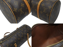 Load image into Gallery viewer, LOUIS VUITTON ルイヴィトン パピヨン30 モノグラムキャンバス ハンドバッグ 旧型 筒形 M51385 ブラウン 美品 中古 4b005335
