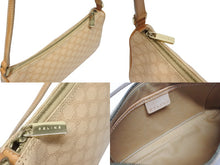 Load image into Gallery viewer, CELINE セリーヌ ワンショルダーバッグ ホーボー ミニハンドバッグ アクセサリーポーチ マカダム柄 ベージュ 美品 中古 4b005336