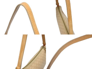 CELINE セリーヌ ワンショルダーバッグ ホーボー ミニハンドバッグ アクセサリーポーチ マカダム柄 ベージュ 美品 中古 4b005336