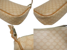 Load image into Gallery viewer, CELINE セリーヌ ワンショルダーバッグ ホーボー ミニハンドバッグ アクセサリーポーチ マカダム柄 ベージュ 美品 中古 4b005336