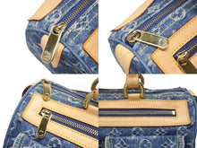 Load image into Gallery viewer, 新品同様 LOUIS VUITTON ルイヴィトン ネオスピーディ ハンドバッグ M95019 モノグラム デニム インディゴブルー ゴールド金具 中古 4b005341