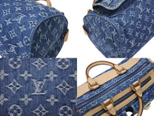 Load image into Gallery viewer, 新品同様 LOUIS VUITTON ルイヴィトン ネオスピーディ ハンドバッグ M95019 モノグラム デニム インディゴブルー ゴールド金具 中古 4b005341
