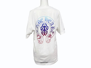 CHROME HEARTS クロムハーツ 半袖Tシャツ サイズM ヴァインダガー ホースシュー グラデーション ホワイト 美品 中古 4b005348