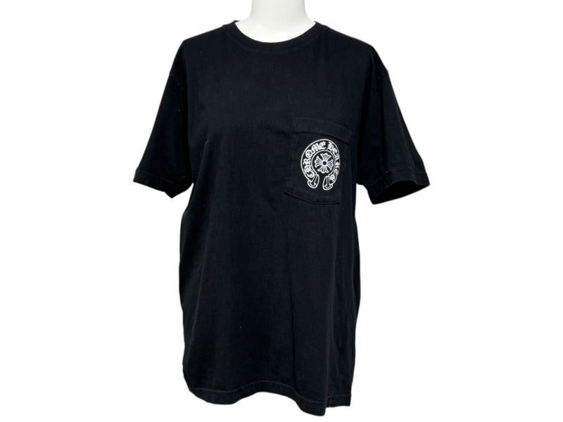CHROME HEARTS クロムハーツ 半袖Tシャツ サイズM CHプラス ホースシュー プリント ブラック ホノルル限定 美品 中古 4b005349